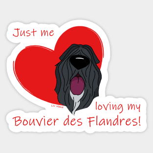 Just me loving my Bouvier des Flandres Sticker